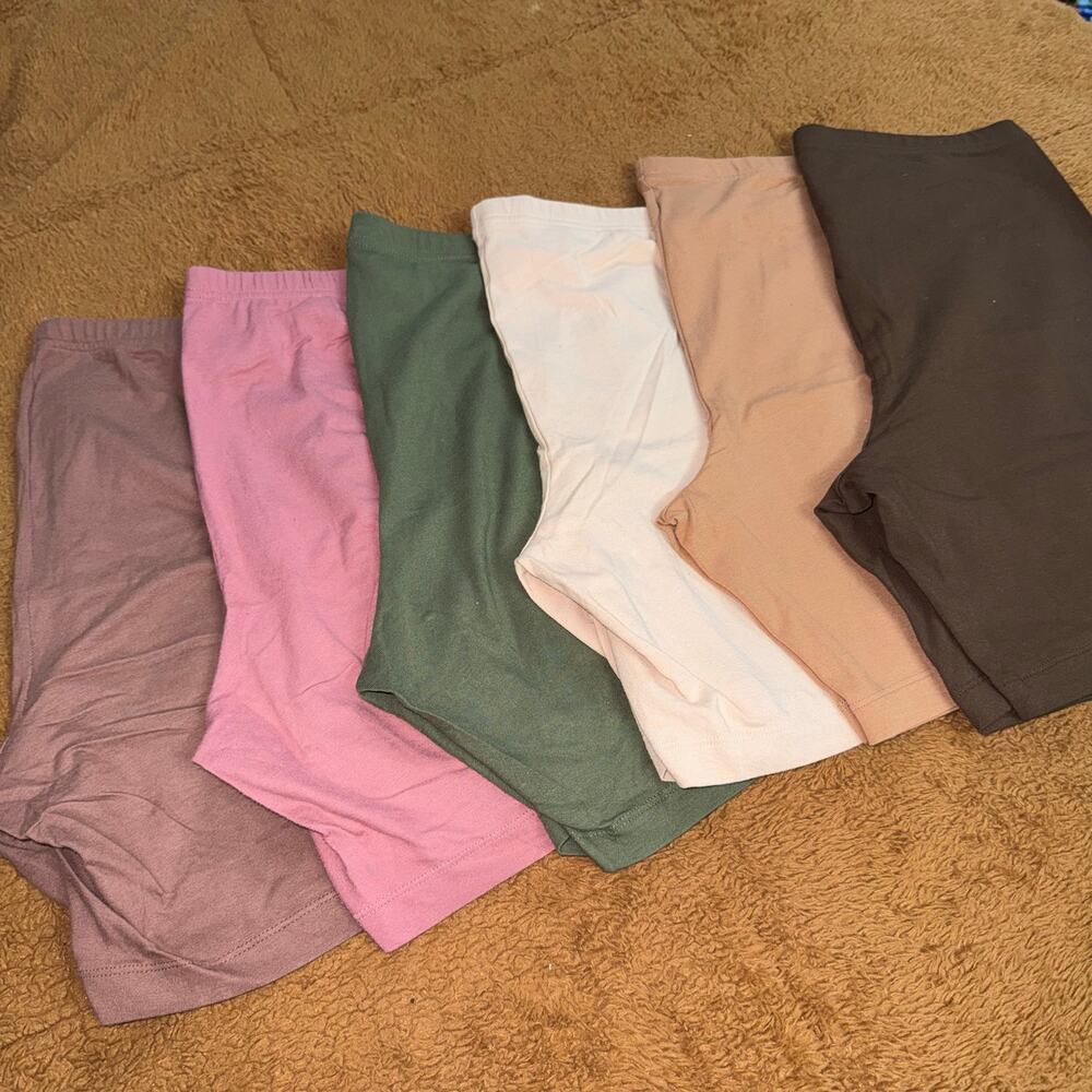 Old Navy High-Waisted Jersey Biker Shorts Bundle Women’s Large 6 Pair - Picture 2 of 9
